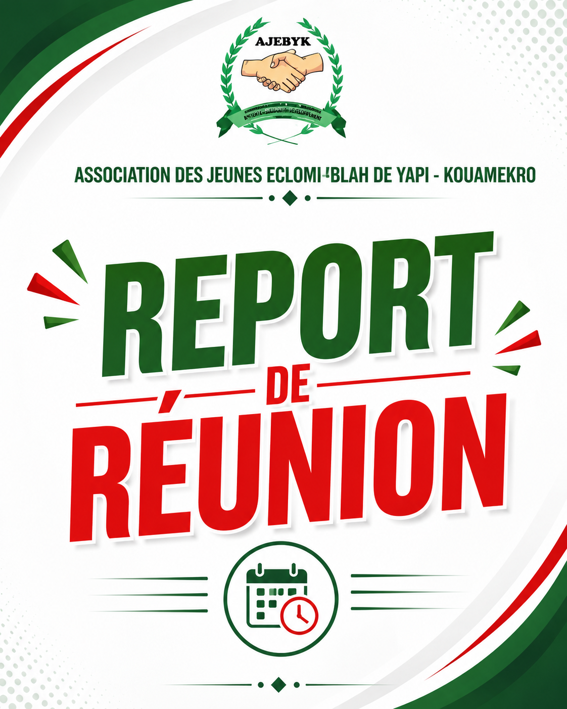 Report de la réunion mensuelle